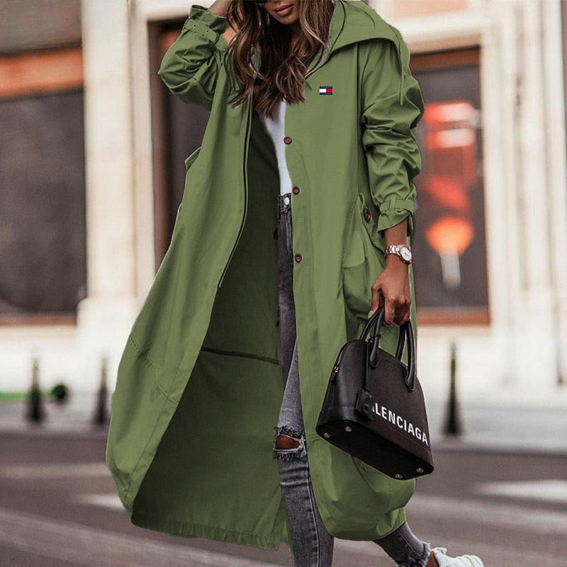 Lange Damesjas met Capuchon