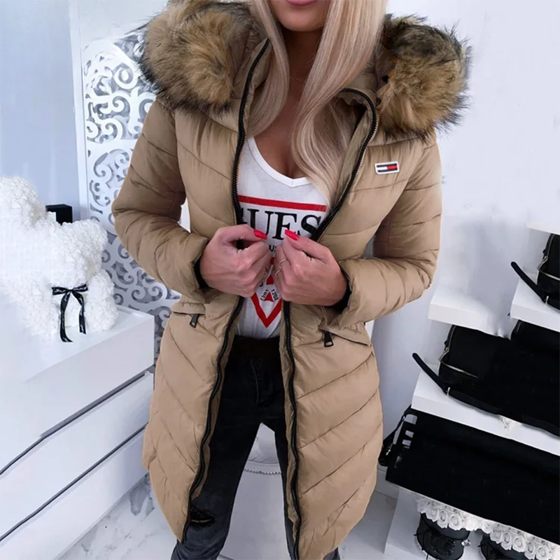 Dames Donsjas met Capuchon