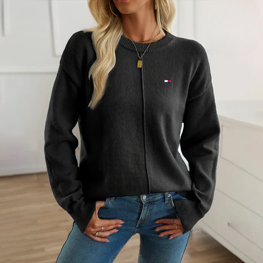 Losse Trui met Ronde Hals